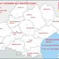 Carte taux de grève Occitanie